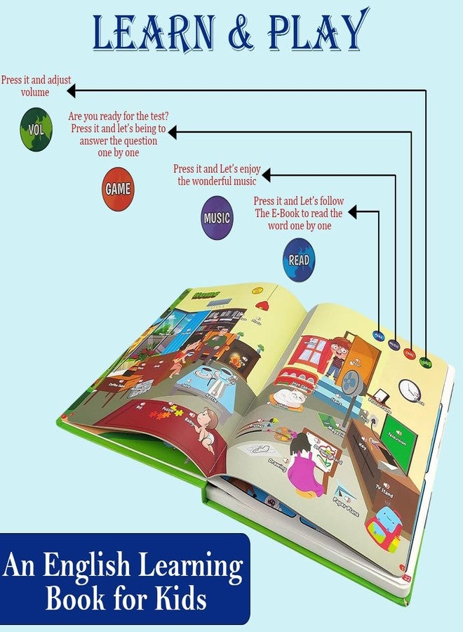 fizzytech كتاب فيزي تك الذكي للأطفال - كتاب صوتي تعليمي للأطفال، لعبة موسيقية تعليمية للأطفال الصغار، تعلم تفاعلي للبنات والأولاد - Image 4